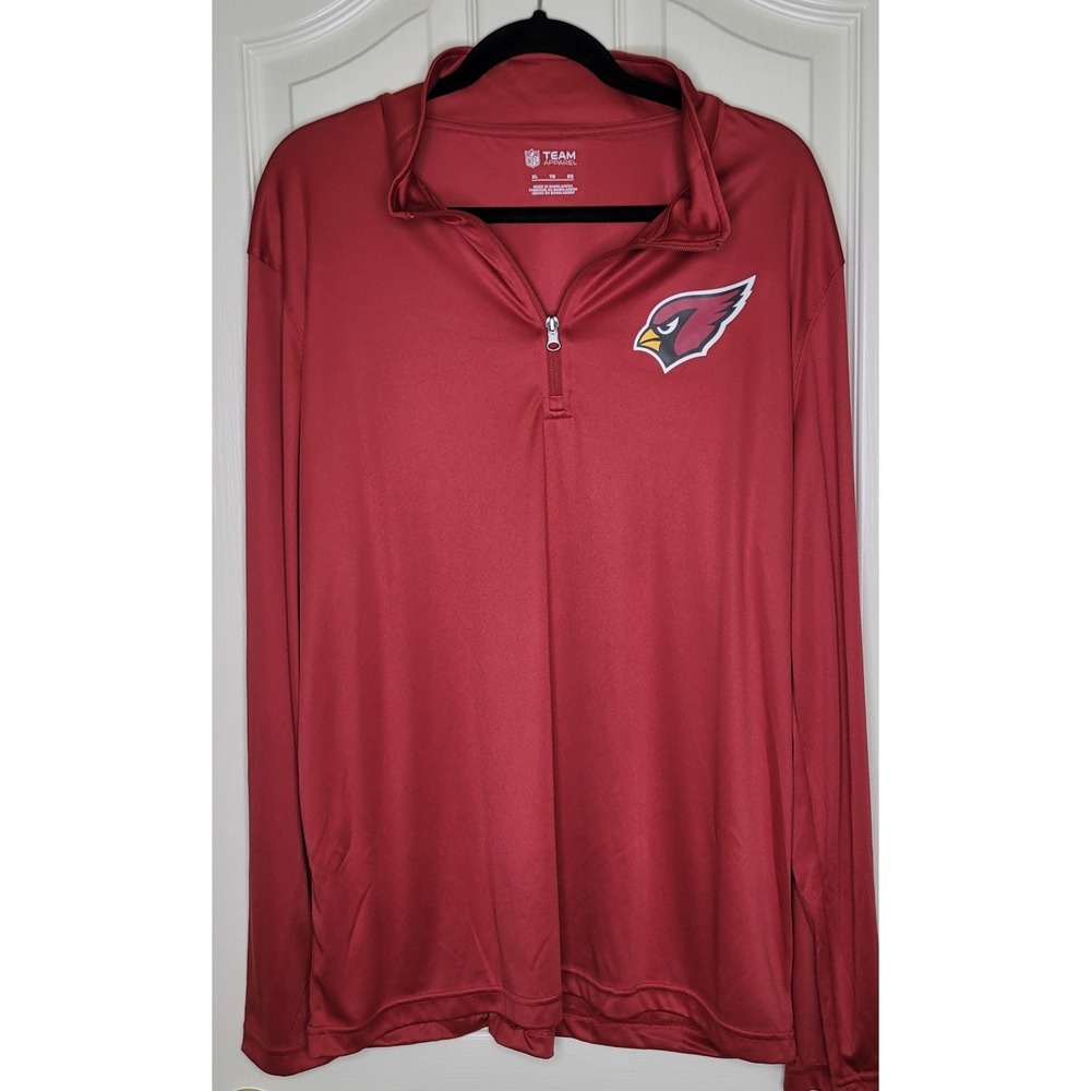 NFL Team Apparel Arizona Cardinals XL 1/4 Zip Collared Pullover ***FLAWED***